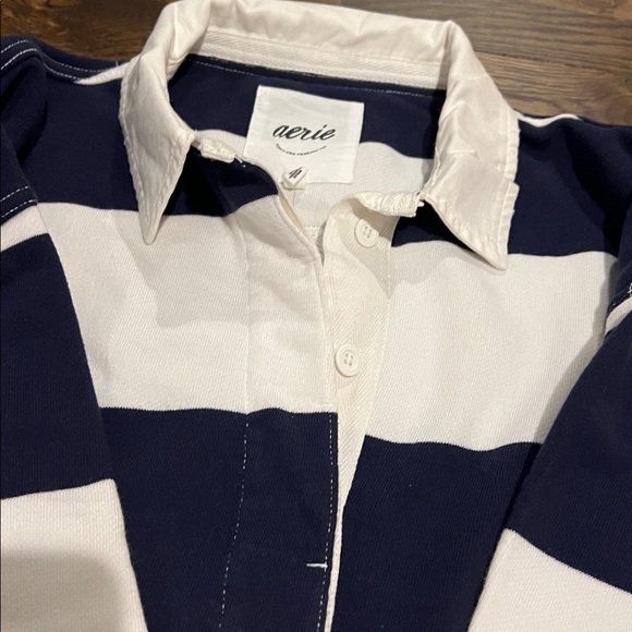 Aerie Rugby long sleeve striped top size small NWT oversized - Picture 3 of 4